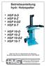 maschinen Betriebsanleitung hydr. Holzspalter HSP 8-D HSP 8-Z HSP 8-DZ HSP 8-T HSP 10-D HSP 10-Z HSP 10-DZ HSP 10-T