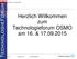 Auslegung von Messstellen. Herzlich Willkommen zum Technologieforum OSMO am 16. &