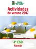 Actividades. de verano º ESO Alemán. Nombre y apellidos: