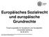 Europäisches Sozialrecht und europäische Grundrechte