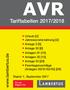 AVR. Tariftabellen 2017/2018.