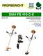 PRÜFBERICHT. Stihl FS 410 C-E. Hersteller und Anmelder: Andreas Stihl AG & Co. KG Badstrasse 115 D Waiblingen