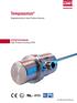 Temposonics ATEX. Magnetostrictive Linear Position Sensors. OPERATION MANUAL High Pressure Housing (HPH) The Measurable Difference