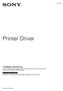 Printer Driver. Lesen Sie vor Verwendung des Druckertreibers unbedingt die Readme -Datei. Vor Verwendung der Software (1)