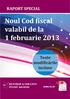 Noul Cod fiscal valabil de la 1 februarie 2013