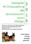 Katalog der 49. Ortsausstellung des Kaninchenzucht- verein F74 Ilten