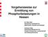 Vorgehensweise zur Ermittlung von Phosphorbelastungen in Hessen