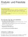 Produkt- und Preisliste gültig ab