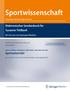 Sportwissenschaft. Elektronischer Sonderdruck für Susanne Tittlbach. Sportunterricht. Ein Service von Springer Medizin