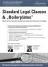 Standard Legal Clauses & Boilerplates