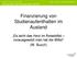 Finanzierung von Studienaufenthalten im Ausland