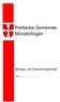 Politische Gemeinde Münsterlingen. Beitrags- und Gebührenreglement