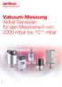 Vakuum-Messung Aktive Sensoren für den Messbereich von 2000 mbar bis mbar