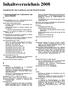 Inhaltsverzeichnis 2008