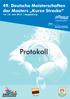 49. Deutsche Meisterschaften der Masters Kurze Strecke Juni 2017 / Magdeburg. Protokoll