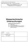 Wassertechnische Untersuchungen