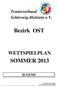 Tennisverband Schleswig-Holstein e.v. Bezirk OST WETTSPIELPLAN SOMMER 2013 JUGEND. Ergebnisse und Tabellen: