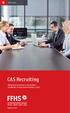 CAS-Kurse. CAS Recruiting. Potenzial erkennen und fördern Certificate of Advanced Studies (CAS)