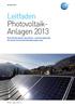 Leitfaden Photovoltaik- Anlagen 2013
