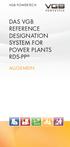 DAS VGB REFERENCE DESIGNATION SYSTEM FOR POWER PLANTS RDS-PP