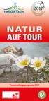 Natur auf tour Veranstaltungsprogramm 2017