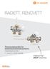 RADIETT, RENOVETT. Thermostatventile für Heizkörperanbindesysteme Heizkörperventile 1- (und 2-) Rohr-Ventile