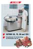 CUTMIX 50, 70, 90 und 120 l. Schneidmischer für die Herstellung von Wurstbräten aller Art