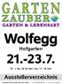 Wolfegg Hofgarten ZAUBER. Ausstellerverzeichnis GARTEN & LEBENSART. Fr. + Sa Uhr / So Uhr
