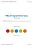VBA Programmierung Einführung
