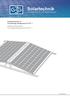 Solartechnik. Innovationen für die Solarbranche