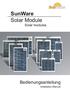 SunWare Solar Module. Bedienungsanleitung. Solar modules. Installation Manual