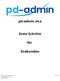 pd-admin v4.x Erste Schritte für Endkunden