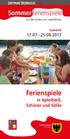 Ferienspiele. Sommer ferienspiele in Aplerbeck, Schüren und Sölde. Für alle Kinder und Jugendlichen. Aplerbeck