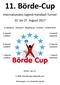 11. Börde-Cup. Internationales Jugend-Handball-Turnier 25. bis 27. August in Barleben - Ebendorf - Magdeburg - Irxleben - Wolmirstedt