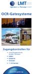 OCR-Gatesysteme. Zugangskontrollen für. Ingenieur- u. Planungs GmbH. Umschlagterminals Straße / Schiene Häfen Industrie Grenzen 7 / 24 Service