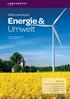 Energie & Umwelt. Sektoranalyse: Neue Technologien statt Verzichtsökonomie