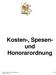 Kosten-, Spesen- und Honorarordnung