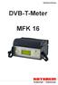 Betriebsanleitung. DVB-T-Meter MFK 16