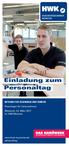 Einladung zum Personaltag. Mitarbeiter gewinnen und binden Praxistipps für Unternehmen Mittwoch, 22. März 2017 im HBZ Münster