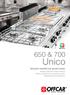 Unico 650 & 700. Soluzioni modulari per grandi cucine