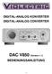 DIGITAL-ANALOG KONVERTER DIGITAL-ANALOG CONVERTER. DAC V850 (Version 1.1) BEDIENUNGSANLEITUNG