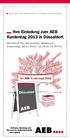 Ihre Einladung zum AEB Kundentag 2013 in Düsseldorf. Rheinhotel Vier Jahreszeiten, Meerbusch Donnerstag, bis 19.