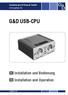 Guntermann & Drunck GmbH  G&D USB-CPU. Installation und Bedienung Installation and Operation A