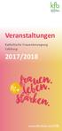 Veranstaltungen 2017/2018. Katholische Frauenbewegung Salzburg.