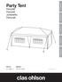 Party Tent. Partytält Partytelt Juhlateltta Partyzelt TP-PT17001 Ver English. Svenska. Norsk. Suomi. Deutsch
