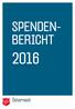 SPENDEN- BERICHT 2016