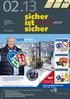 evb sicher ist sicher Arbeitsschutzaktuell  NEU 64. Jahrgang Februar 2013 ISSN