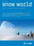 snow world DE // Magazin für die professionelle Schneeerzeugung //