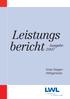 Leistungs bericht. Ausgabe Kreis Siegen- Wittgenstein