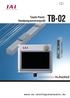 Touch-Panel- Handprogrammiergerät TB-02. PNEUMATIK. HYDRAULIK. E-ACHSEN. BILDVERARBEITUNG Komponenten & Systemintegration